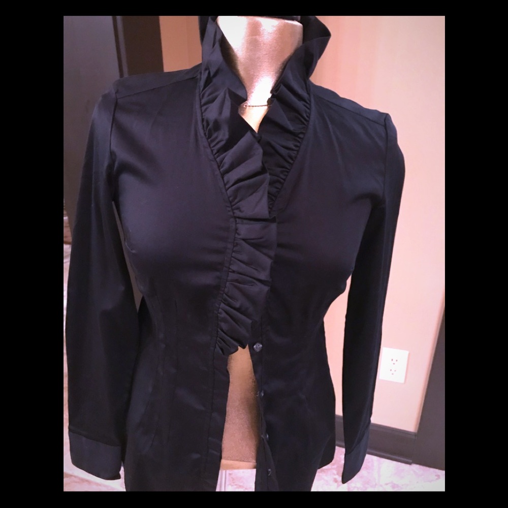 Black Button Down Top